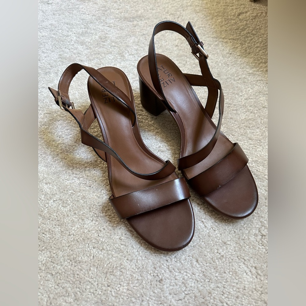 Naturalized Strappy Block Heel Sandal